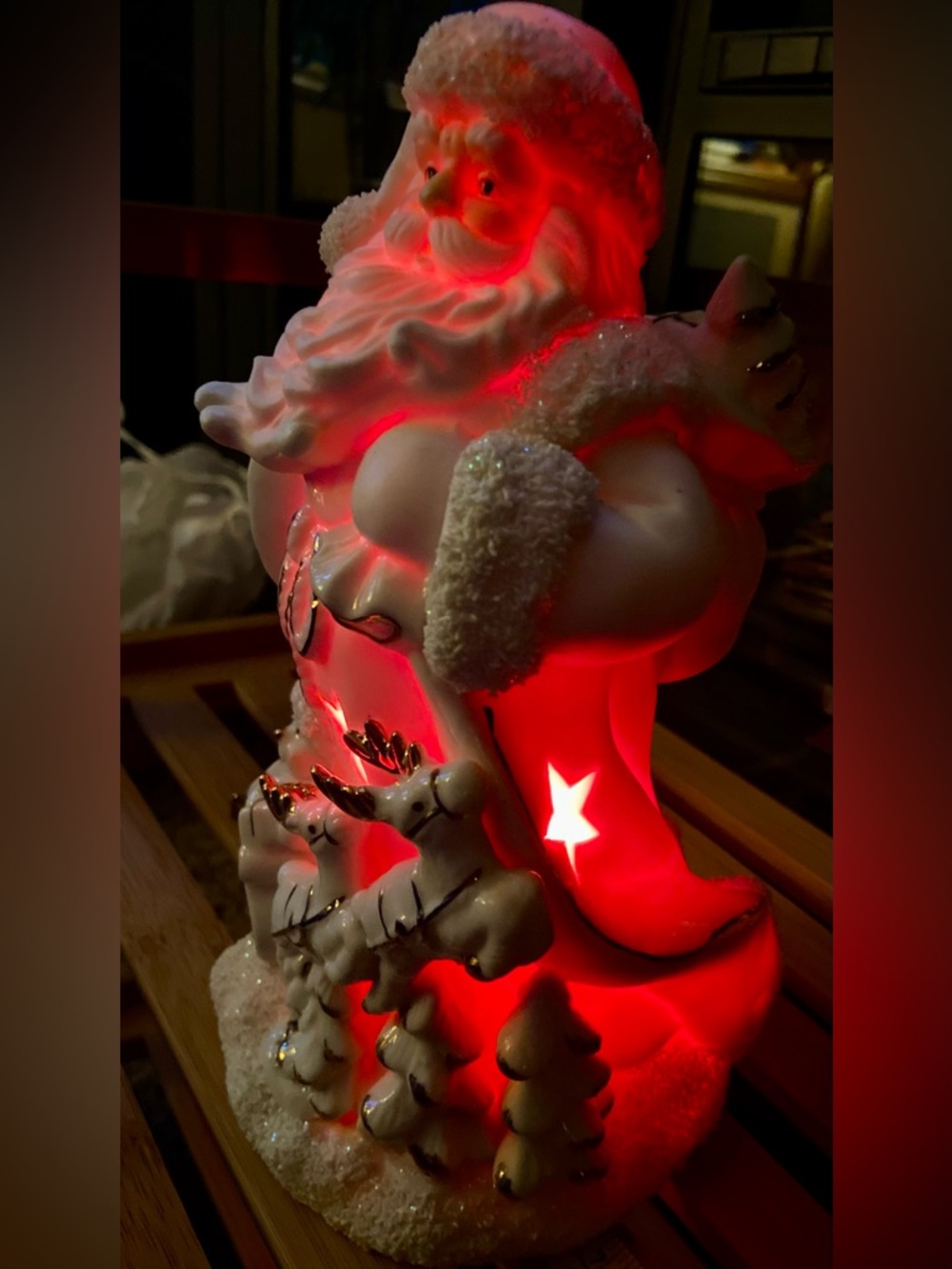Lenox Vintage/Works White Ceramic Santa w/Red Night Light Glowing Holiday Decor - Picture 3 of 16